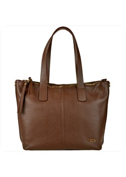 Vezze włoska torebka shopper skórzana brąz koniak ze sklepu melon.pl w kategorii Torby Shopper bag - zdjęcie 176542834