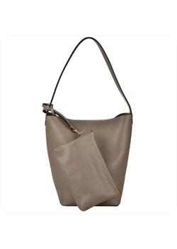 Borse in pelle torebka skórzana włoska brąz taupe ze sklepu melon.pl w kategorii Torby Shopper bag - zdjęcie 176542844