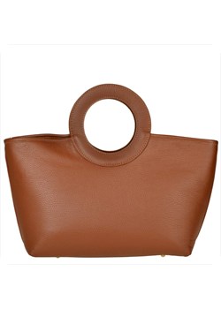 Borse in pelle skórzana torebka włoska brąz camel ze sklepu melon.pl w kategorii Torby Shopper bag - zdjęcie 176543302