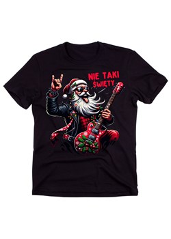 ROCKOWA KOSZULKA ŚWIĄTECZNA MIKOŁAJ NIE TAKI ŚWIĘTY ze sklepu Time For Fashion w kategorii T-shirty męskie - zdjęcie 176551173