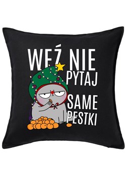 CZARNA Poduszka świąteczna ze sklepu Time For Fashion w kategorii Poduszki dekoracyjne - zdjęcie 176551223