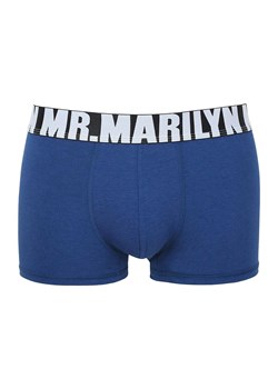 Marilyn Bokserki męskie klasyczne niebieskie z logowaną gumą Letters Boxer, Kolor niebieski, Rozmiar M, Marilyn ze sklepu Intymna w kategorii Majtki męskie - zdjęcie 176556690