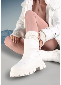 Białe Pikowane Śniegowce na Niskiej Platformie z Ekoskóry Vrata ze sklepu born2be.pl w kategorii Śniegowce damskie - zdjęcie 176561393