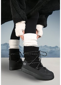 Czarne Śniegowce Moonlight Dance ze sklepu born2be.pl w kategorii Śniegowce damskie - zdjęcie 176561942