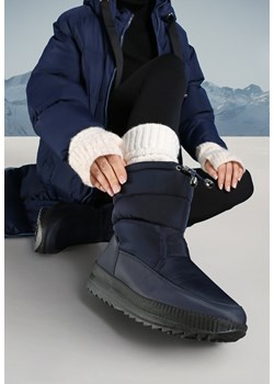Granatowe Śniegowce Kenthurst ze sklepu born2be.pl w kategorii Śniegowce damskie - zdjęcie 176561963