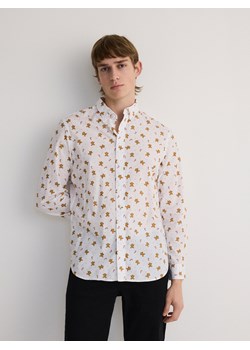 Reserved - Bawełniana koszula slim fit - biały ze sklepu Reserved w kategorii Koszule męskie - zdjęcie 176564044