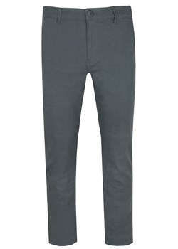 Męskie Spodnie Bawełniane (Chinos) - Pako Jeans - Ciemny Popiel  SPPJNSchinosPECTUSgf ze sklepu JegoSzafa.pl w kategorii Spodnie męskie - zdjęcie 176568670