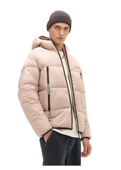 Cropp - Beżowa pikowana kurtka puffer - beżowy ze sklepu Cropp w kategorii Kurtki męskie - zdjęcie 176574944