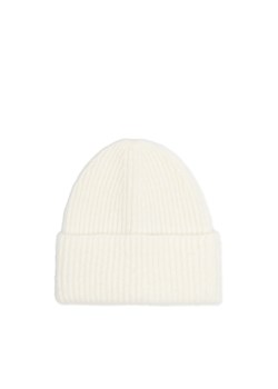 Cropp - Kremowa czapka z domieszką wełny - kremowy ze sklepu Cropp w kategorii Czapki zimowe damskie - zdjęcie 176576092