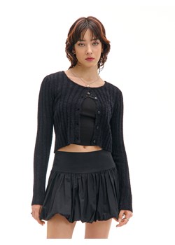 Cropp - Czarny kardigan - czarny ze sklepu Cropp w kategorii Swetry damskie - zdjęcie 176576884