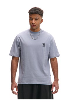 Cropp - Jasnoszara koszulka z haftem - jasny szary ze sklepu Cropp w kategorii T-shirty męskie - zdjęcie 176577782