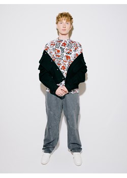Cropp - T-shirt z mikołajowymi skaterami - biały ze sklepu Cropp w kategorii T-shirty męskie - zdjęcie 176578401