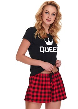 Dwuczęściowa piżama QUEEN PM.9943.RED, Kolor czerwono-czarny, Rozmiar S, Doctor Nap ze sklepu Primodo w kategorii Piżamy damskie - zdjęcie 176582211