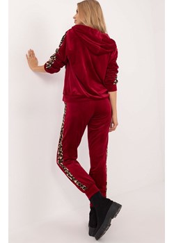 Welurowy dres damski bordowy DHJ-KMPL-9137.25, Kolor bordowy, Rozmiar uniwersalny, ITALY MODA ze sklepu Primodo w kategorii Dresy damskie - zdjęcie 176582842