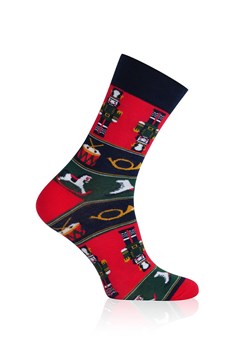 Świąteczne skarpetki męskie S175D Cracker, Kolor czerwono-zielony, Rozmiar 41-43, Italian Fashion ze sklepu Primodo w kategorii Skarpetki męskie - zdjęcie 176583650