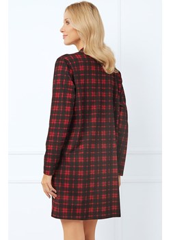 Koszula nocna damska z długim rękawem Nicola, Kolor czarno-czerwony, Rozmiar S, Italian Fashion ze sklepu Primodo w kategorii Koszule nocne - zdjęcie 176583663