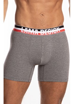 2-pack bokserki męskie M-1052SZG2, Kolor czarno-szary, Rozmiar L, LAMA ze sklepu Primodo w kategorii Majtki męskie - zdjęcie 176583744
