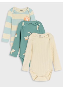 Sinsay - Body 2 pack - kremowy ze sklepu Sinsay w kategorii Body niemowlęce - zdjęcie 176593224