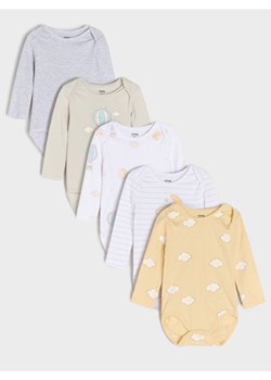 Sinsay - Body 5 pack - biały ze sklepu Sinsay w kategorii Body niemowlęce - zdjęcie 176594040