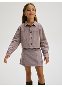 Reserved - Bawełniana spódnica z zakładką - lawendowy ze sklepu Reserved w kategorii Spódnice dziewczęce - zdjęcie 176596051