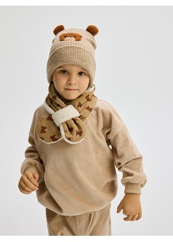 Reserved - Szalik z nadrukiem - złamana biel ze sklepu Reserved w kategorii Szaliki dziecięce - zdjęcie 176597673