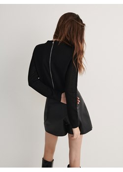 Reserved - Koronkowa bluzka z wiskozy - czarny ze sklepu Reserved w kategorii Bluzki damskie - zdjęcie 176598984