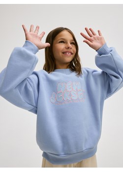 Reserved - Bluza z haftem - jasnoniebieski ze sklepu Reserved w kategorii Bluzy dziewczęce - zdjęcie 176599251