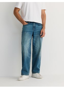Reserved - Jeansy baggy z efektem sprania - indigo jeans ze sklepu Reserved w kategorii Jeansy męskie - zdjęcie 176599294
