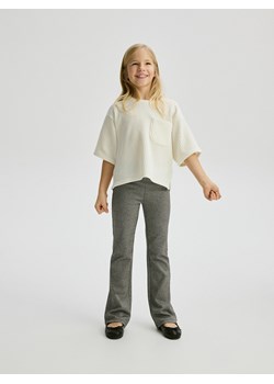 Reserved - Spodnie flare w kratę - ciemnoszary ze sklepu Reserved w kategorii Spodnie dziewczęce - zdjęcie 176599713