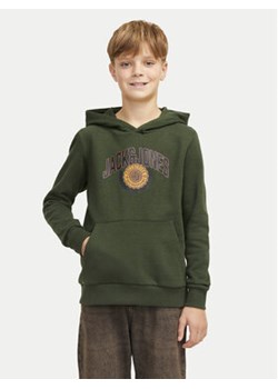 Jack&Jones Junior Bluza Kam Varsity 12266761 Zielony Standard Fit ze sklepu MODIVO w kategorii Bluzy chłopięce - zdjęcie 176627214