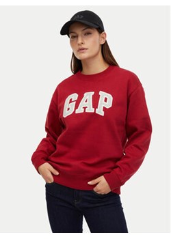 Gap Bluza 554936-22 Czerwony Regular Fit ze sklepu MODIVO w kategorii Bluzy damskie - zdjęcie 176630184