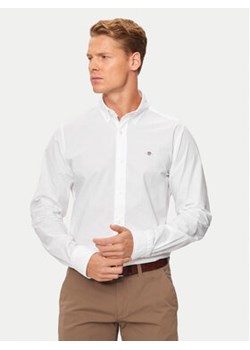 Gant Koszula Poplin 3000102 Biały Slim Fit ze sklepu MODIVO w kategorii Koszule męskie - zdjęcie 176631062