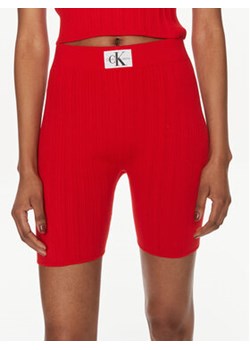 Calvin Klein Jeans Kolarki Label J20J223138 Czerwony Slim Fit ze sklepu MODIVO w kategorii Szorty - zdjęcie 176631403