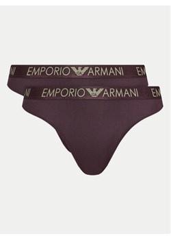 Emporio Armani Underwear Komplet 2 par stringów 163333 4F235 05093 Fioletowy ze sklepu MODIVO w kategorii Majtki damskie - zdjęcie 176635604