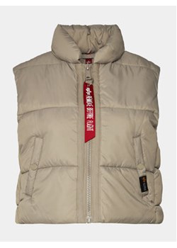 Alpha Industries Bezrękawnik Puffer Vest Cropped 138007 Beżowy Regular Fit ze sklepu MODIVO w kategorii Kamizelki damskie - zdjęcie 176637183