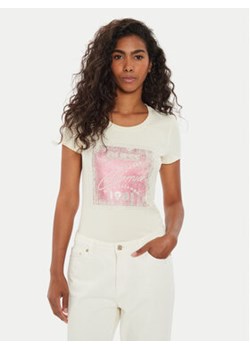Guess T-Shirt W4YI24 J1314 Écru Regular Fit ze sklepu MODIVO w kategorii Bluzki damskie - zdjęcie 176643803