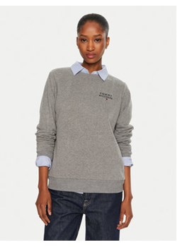 Tommy Hilfiger Bluza Track UW0UW04521 Szary Regular Fit ze sklepu MODIVO w kategorii Bluzy damskie - zdjęcie 176656544