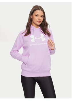 Under Armour Bluza Ua Rival Fleece Big Logo 1379501 Różowy Loose Fit ze sklepu MODIVO w kategorii Bluzy damskie - zdjęcie 176657811