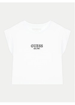 Guess T-Shirt J4BI34 J1314 Biały Boxy Fit ze sklepu MODIVO w kategorii Bluzki dziewczęce - zdjęcie 176660264