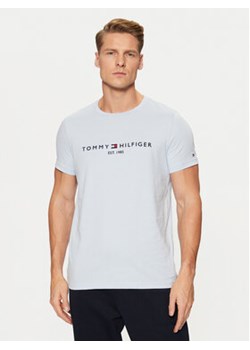 Tommy Hilfiger T-Shirt Tommy Logo MW0MW11797 Niebieski Regular Fit ze sklepu MODIVO w kategorii T-shirty męskie - zdjęcie 176660900