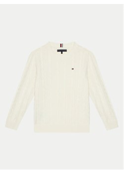 Tommy Hilfiger Sweter KB0KB09348 Écru Regular Fit ze sklepu MODIVO w kategorii Swetry chłopięce - zdjęcie 176669921