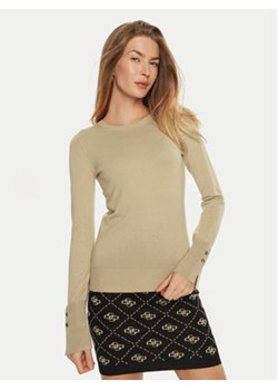 Guess Sweter W2YR30 Z2V62 Beżowy Regular Fit ze sklepu MODIVO w kategorii Swetry damskie - zdjęcie 176670650