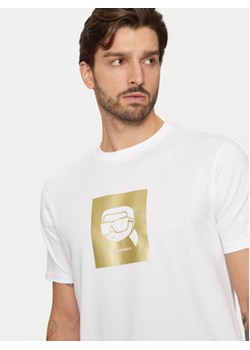 KARL LAGERFELD T-Shirt 755460 551235 Biały Regular Fit ze sklepu MODIVO w kategorii T-shirty męskie - zdjęcie 176676302