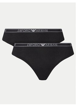 Emporio Armani Underwear Komplet 2 par stringów 163333 4F223 00020 Czarny ze sklepu MODIVO w kategorii Majtki damskie - zdjęcie 176677893