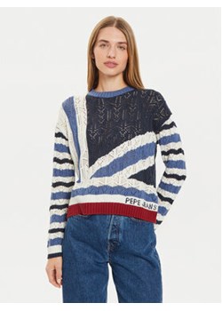 Pepe Jeans Sweter Harlow PL702202 Granatowy Regular Fit ze sklepu MODIVO w kategorii Swetry damskie - zdjęcie 176702452