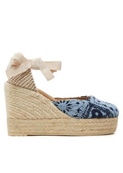 Manebi Espadryle Yucatan Wedge Espadrilles G 0.4 WV Niebieski ze sklepu MODIVO w kategorii Espadryle damskie - zdjęcie 176726934