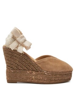 Manebi Espadryle Hamptons Heart-Shaped Wedge Espadrilles W 1.6 WH Beżowy ze sklepu MODIVO w kategorii Espadryle damskie - zdjęcie 176763341