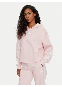 adidas Bluza Future Icons 3-Stripes IW5193 Różowy Loose Fit ze sklepu MODIVO w kategorii Bluzy damskie - zdjęcie 176766772