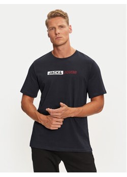 Jack&Jones T-Shirt Corp 12233999 Granatowy Standard Fit ze sklepu MODIVO w kategorii T-shirty męskie - zdjęcie 176767723