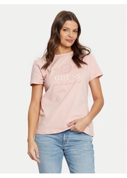 Guess T-Shirt V5RI05 J1314 Różowy Regular Fit ze sklepu MODIVO w kategorii Bluzki damskie - zdjęcie 176771073